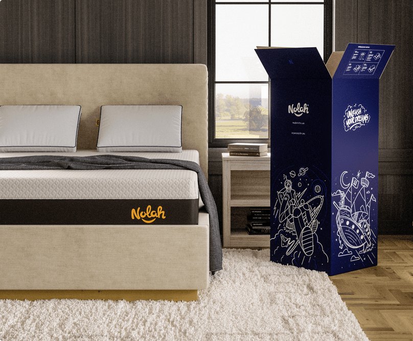 Photo of the Nolah Signature Mattress from the foot of the mattress.