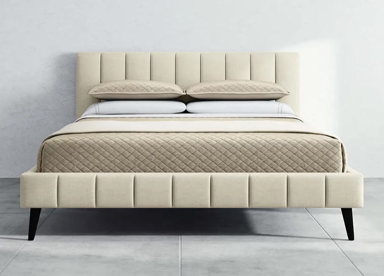 Image showing the Saatva Memory Foam Hybrid Mattress, which contains memory foam and pocket coils and is designed to relieve pressure and pain using several layers of specialized 4lb density memory foam.