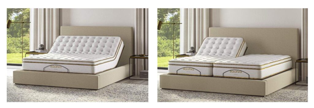 The Saatva Classic Mattress can be used on an adjustable base because it is built on a hinged innerspring system that can articulate at any point.