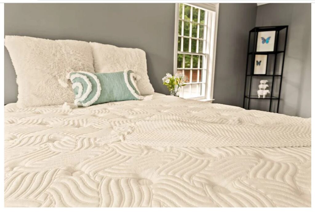 Images shows the quilted top of the DLX Premier Hybrid Mattress.